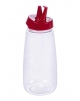 Bisnaga de Plástico Vermelho Flip Transparente 520ml