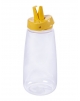 Bisnaga de Plástico Amarela Flip Transparente 520ml