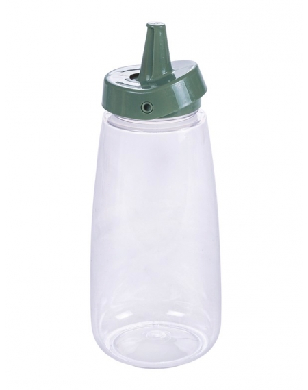 Bisnaga de Plástico Verde Flip Transparente 520ml