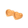 Petisqueira Coração Dupla Bambu 15,5 cm