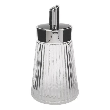 Açucareiro Dosador Vidro com Tampa em Aço Inox 250 ML