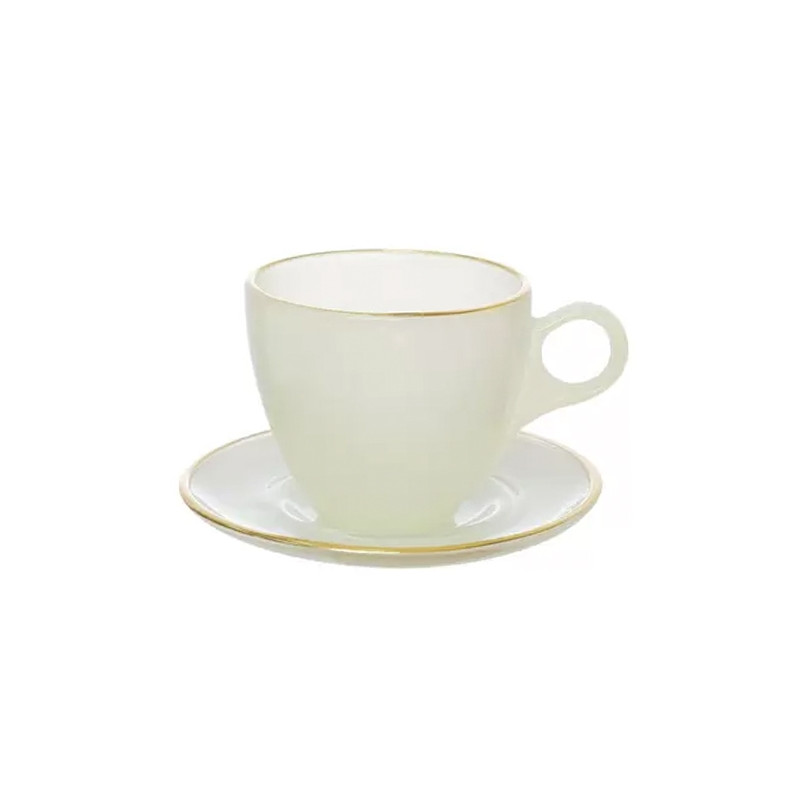 Jogo de Xicara Cha Borda Dourada 04 pcs