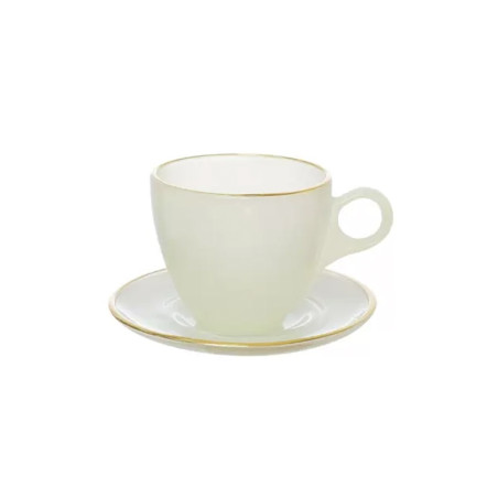 Jogo de Xicara Cha Borda Dourada 04 pcs