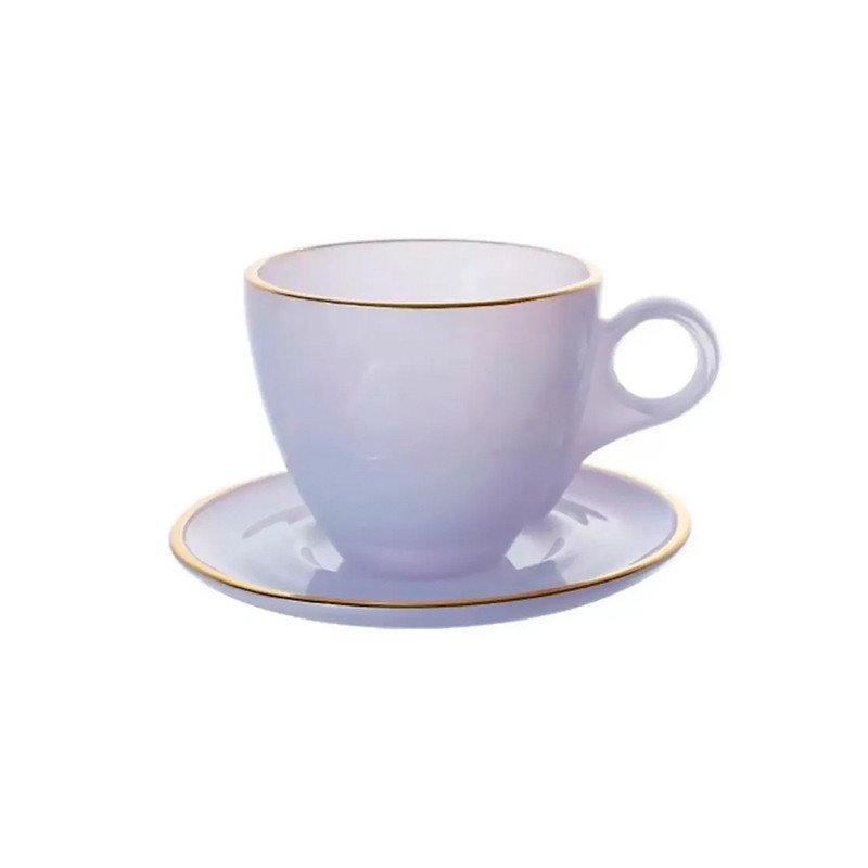 Jogo de Xicara Cha Borda Dourada 04 pcs