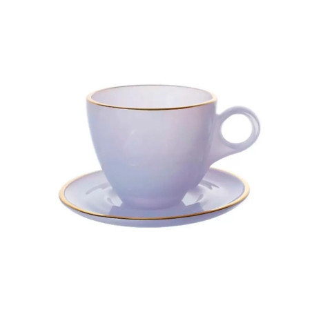 Jogo de Xicara Cha Borda Dourada 04 pcs