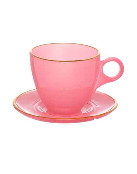 Jogo de Xicara Cha Borda Dourada 04 pcs