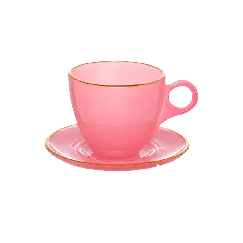 Jogo de Xicara Cha Borda Dourada 04 pcs