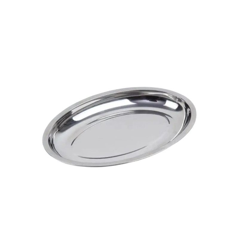 Travessa Oval em Aço Inox para Servir 21cm