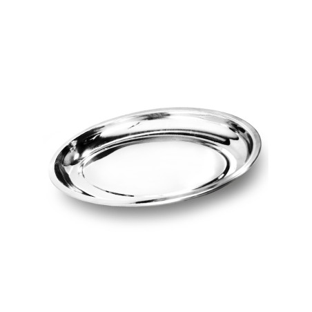 Travessa Oval Funda Aço Inox para Servir 30cm