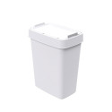 Lixeira branca com dupla abertura 8 litros