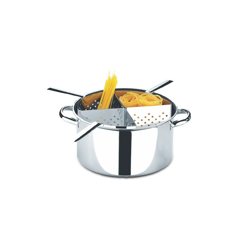 Espagueteira em Aço Inox c/ 4 Divisões 10 Litros Espagueteira em Aço Inox c/ 4 Divisões 10 Litros