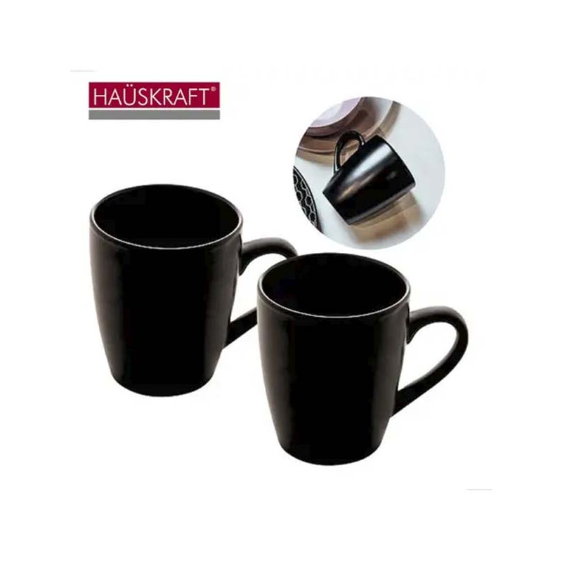 Caneca Ceramica Preta Charlotte 350ml