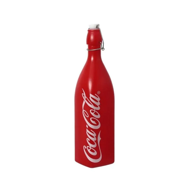Garrafa de Vidro Coca Cola Vermelha Hermetica 1 Lt Garrafa de Vidro Coca Cola Vermelha Hermetica 1 Lt