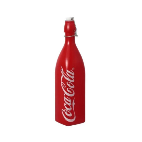 Garrafa de Vidro Coca Cola Vermelha Hermetica 1 Lt