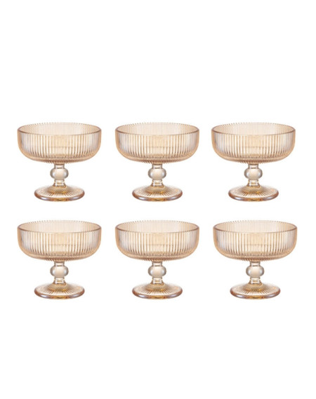 Jg de Taca Sobremesa Ambar Graffiato 06 pcs