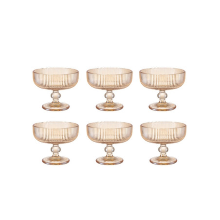 Jg de Taca Sobremesa Ambar Graffiato 06 pcs