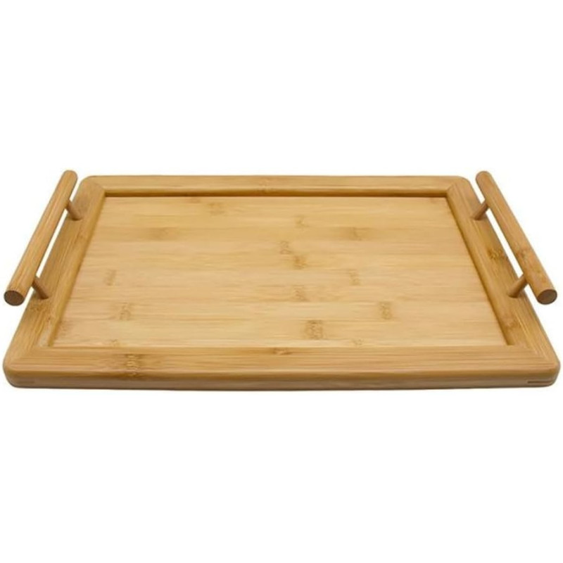 Bandeja de Bambu Com Alca 45 cm Bandeja de Bambu Com Alca 45 cm