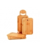 Kit de Tábuas Bambu Pequena 4 pcs