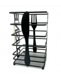 Porta Talher Aco Inox Preto