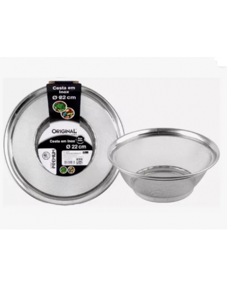 Escorredor Aço Inox Premiun 22 cm