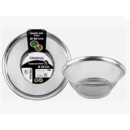Escorredor Aço Inox Premiun 22 cm