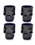 Jg de Copos Caveira Dose Black 42 ml 4 peças