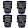 Jg de Copos Caveira Dose Black 42 ml 4 peças