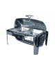Rechaud Chafing Dish Retangular Tampa Basculante Aço Inox 9,0L