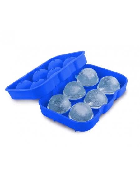 Forma de Gelo em Silicone Esférica 06 Cavidades Vermelha