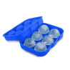 Forma de Gelo em Silicone Esférica 06 Cavidades Vermelha
