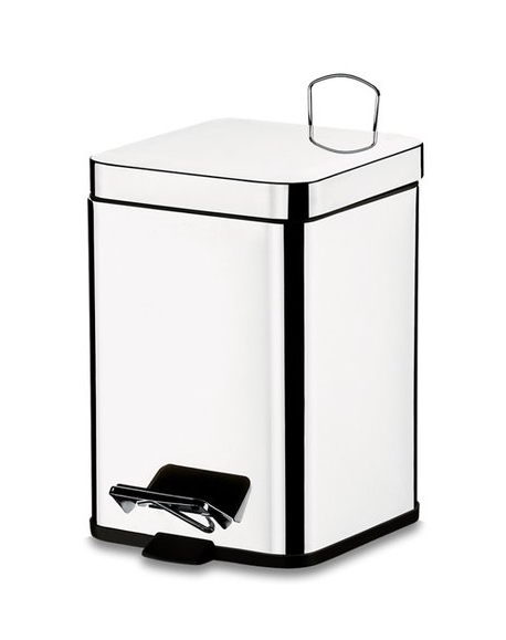 Lixeira Inox Quadrada C/ Pedal 06 LTS