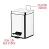 Lixeira Inox Quadrada C/ Pedal 06 LTS