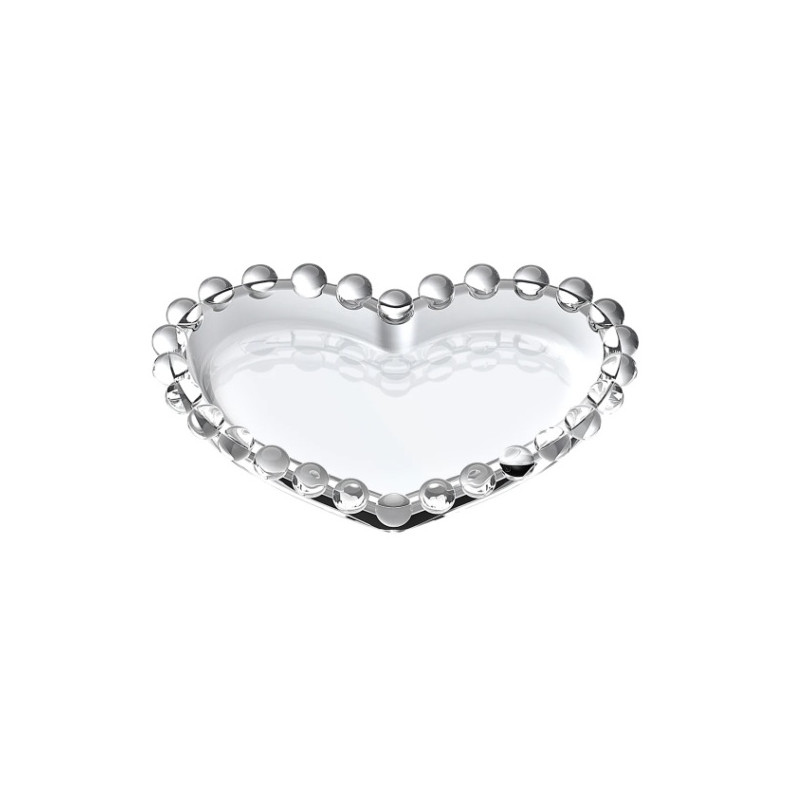 Jogo Petisqueira Coração Cristal 04 Pcs