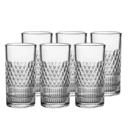 Jogo de Copos Coloridos Cristal Fusion 6 peças