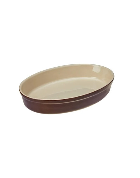 Travessa Oval Marrom 25 CM