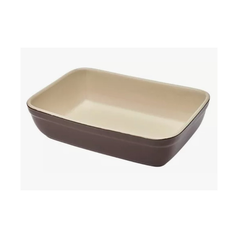 Travessa Refrataria Marrom 24 CM