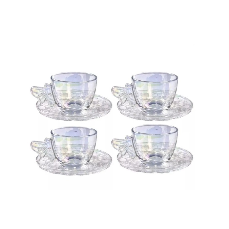 Jogo de Xicara para Café Rainbow 04 pcs Jogo de Xicara para Café Rainbow 04 pcs