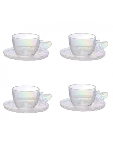 Jogo De Xicara P/ Chá Rainbow 4 Pcs 200 ML