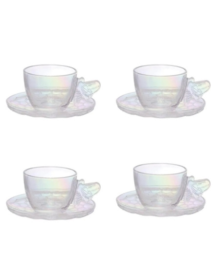 Jogo De Xicara P/ Chá Rainbow 4 Pcs 200 ML