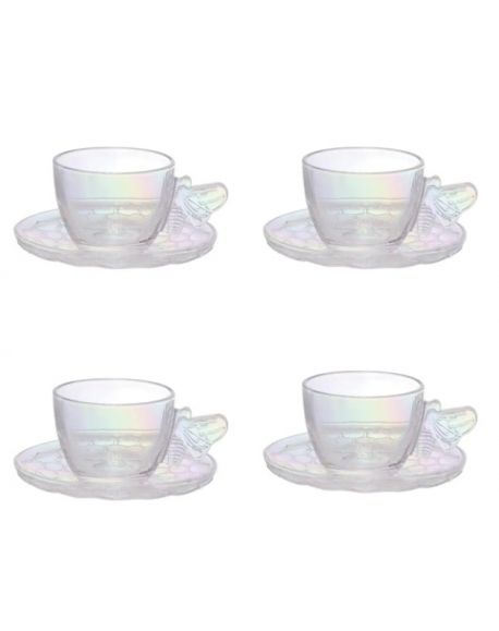 Jogo De Xicara P/ Chá Rainbow 4 Pcs 200 ML