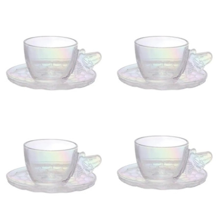 Jogo De Xicara P/ Chá Rainbow 4 Pcs 200 ML