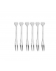 Kit 06 Mini Garfo P/ Petisco Inox