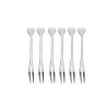 Kit 06 Mini Garfo P/ Petisco Inox