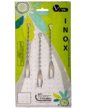 Garfos para Petiscos Kit com 3 peças Inox