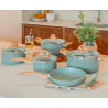 Jogo De Panela 5 Pcs Ceramica E Indução Botanika Verde
