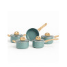 Jogo De Panela 5 Pcs Ceramica E Indução Botanika Verde