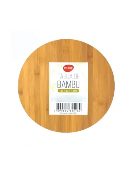 Tabua Bambu Redonda 32X32X3 CM