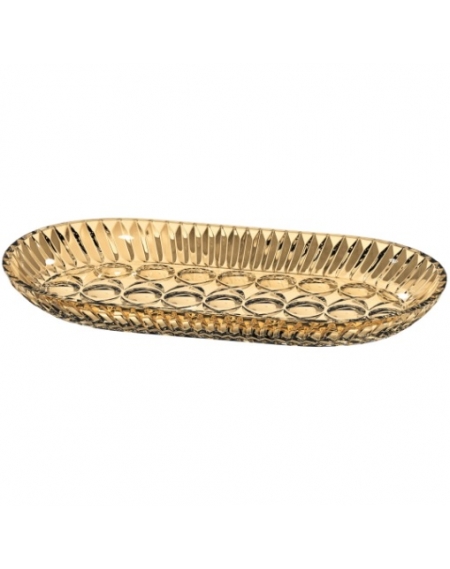 Travessa De Vidro Oval Angelica Ambar