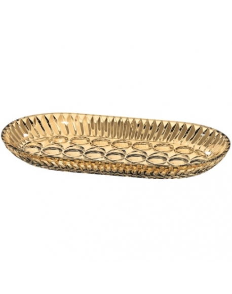 Travessa De Vidro Oval Angelica Ambar