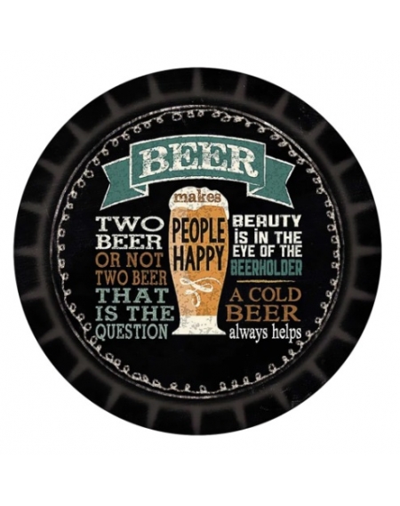Tabua De Vidro Cerveja Redonda 20 CM
